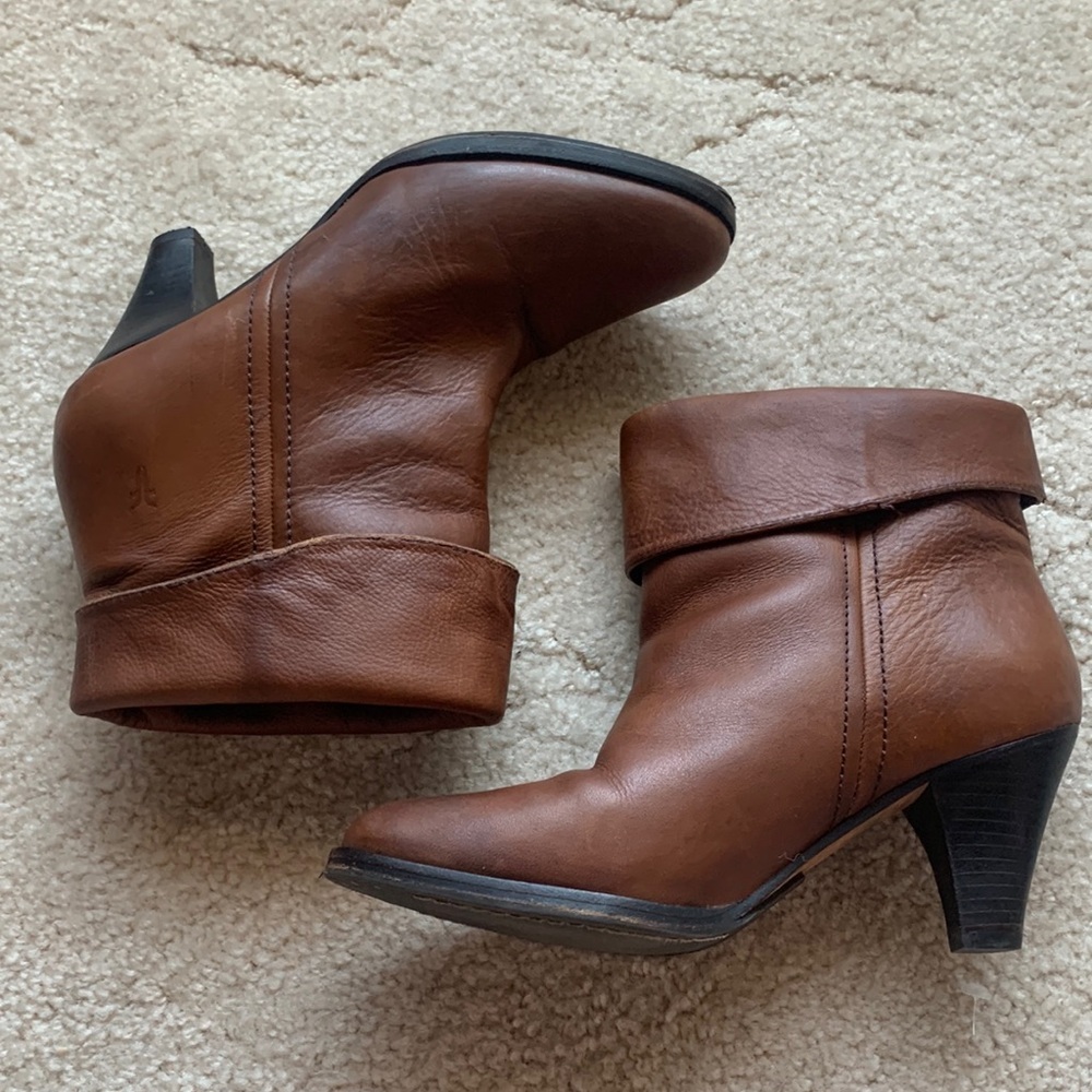 Frye Brown Heeled Boots